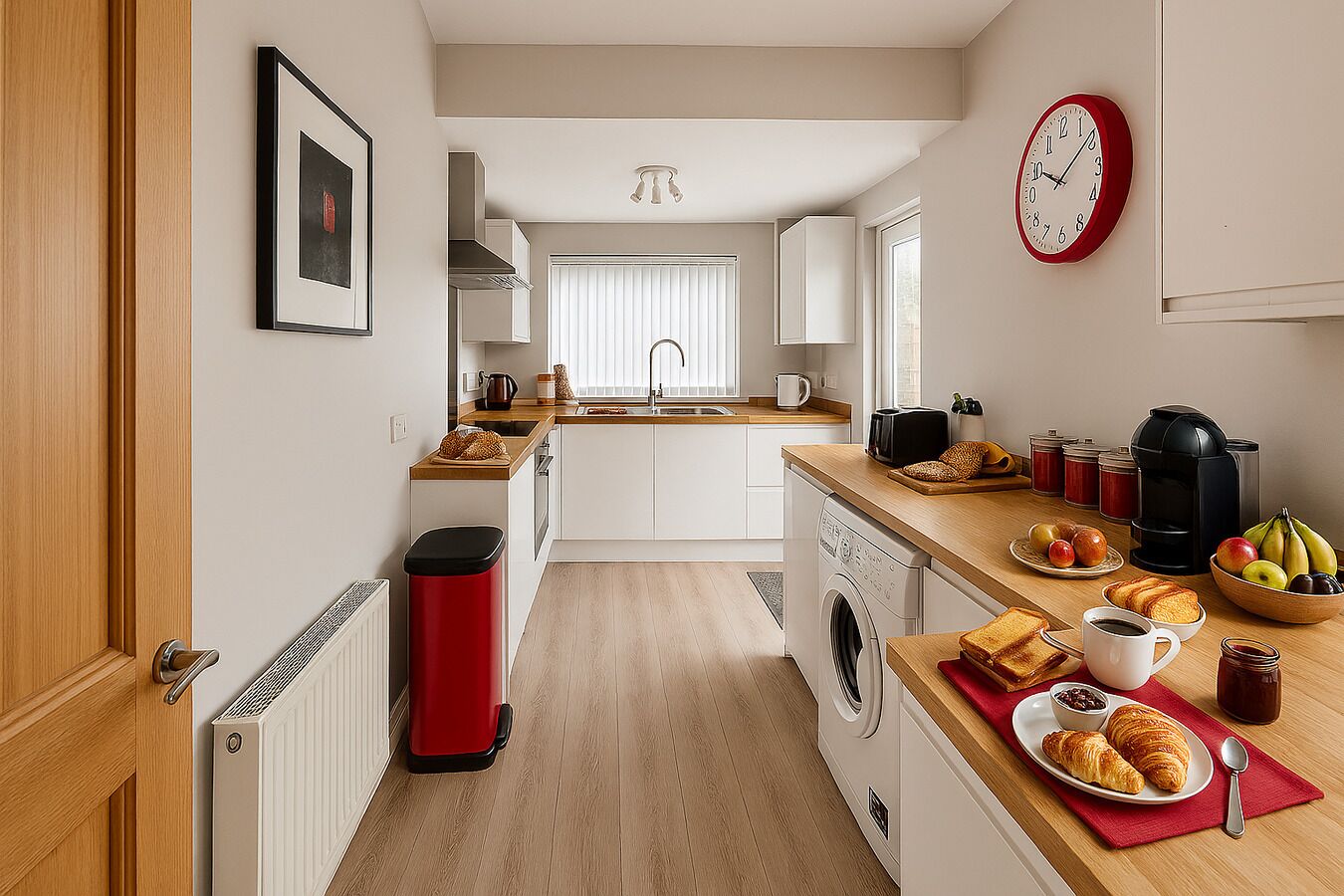 Kjøleskap, mikrobølgeovn, ovn og kokeplater