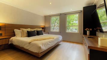 Departamento de lujo, 2 habitaciones | 2 habitaciones y sábanas de algodón egipcio