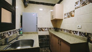 Apartment | Private kitchen | Fridge, microwave, oven, stovetop - Golden Charming 3-bed Apartment in Cairo (Cairo)
