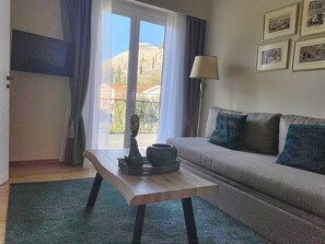 Luxury Apartment | Living area | 32-inch Smart TV with cable channels, TV - Check Point - Acropolis View A (Athens)