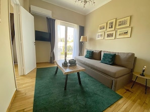 Luxury Apartment | Living area | 32-inch Smart TV with cable channels, TV - Check Point - Acropolis View A (Athens)