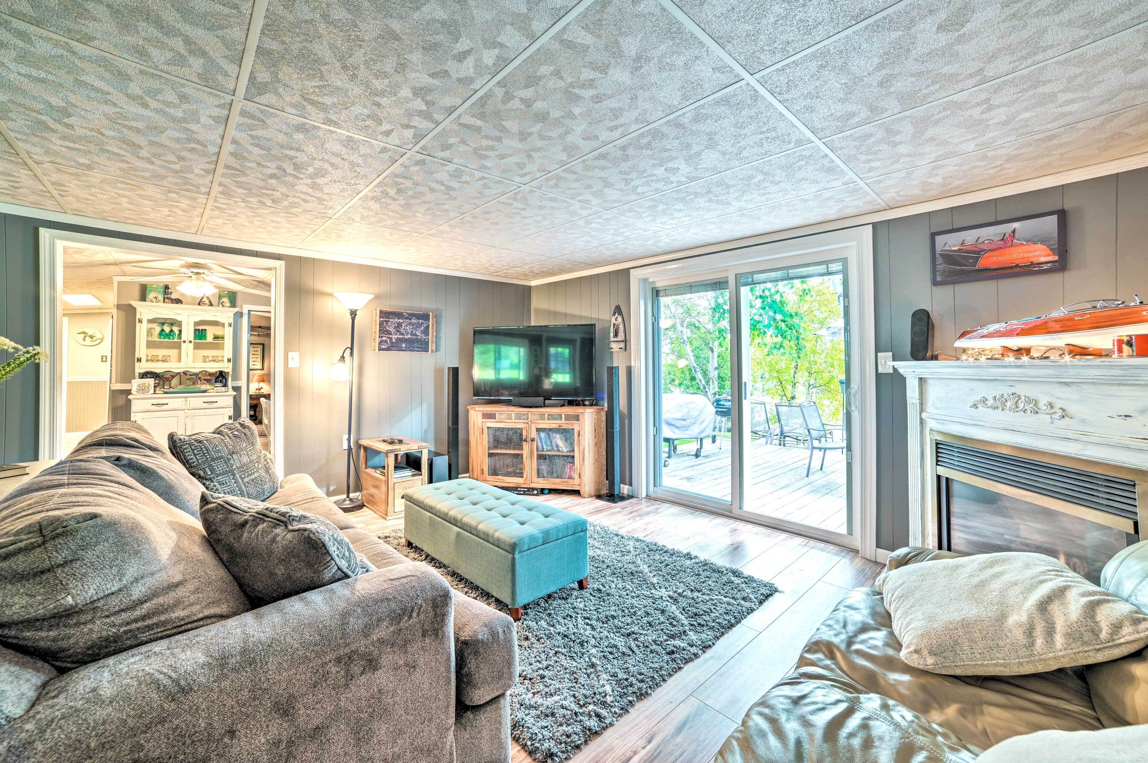 Riverfront Home w/ Dock ~ 6 Mi to Cheboygan!