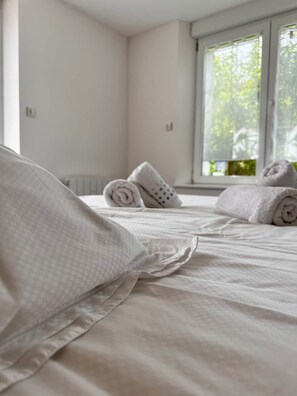 3 slaapkamers, een strijkplank/strijkijzer, gratis wifi, beddengoed