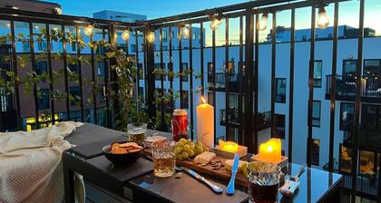 Sentral&moderne Leilighet 80 kvm med Takterrasse