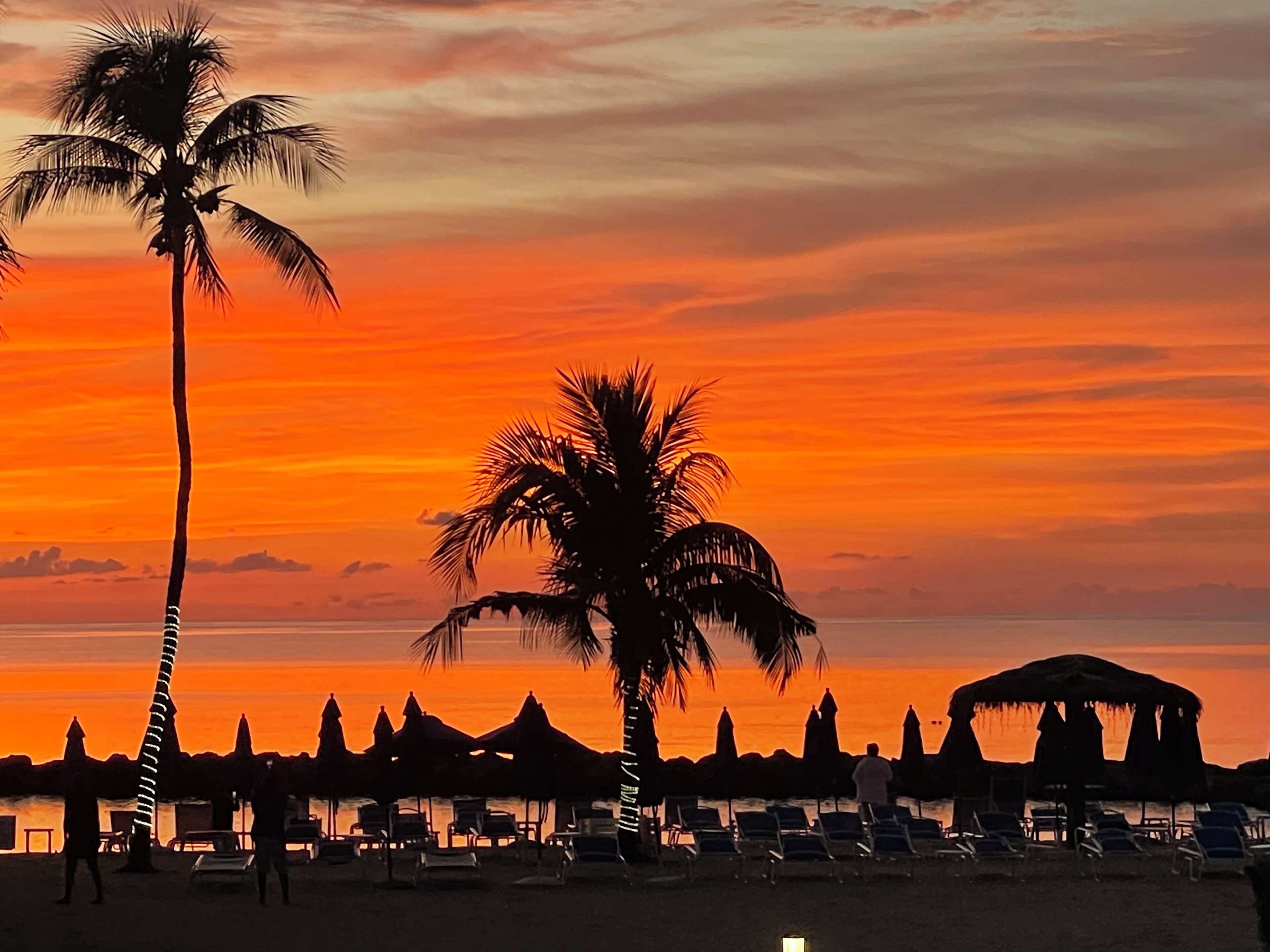 Plage, chaises longues, serviettes de plage