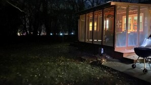 Exterior - River Retreat in Mid-Modern Home in Park Setting (Iowa Falls)