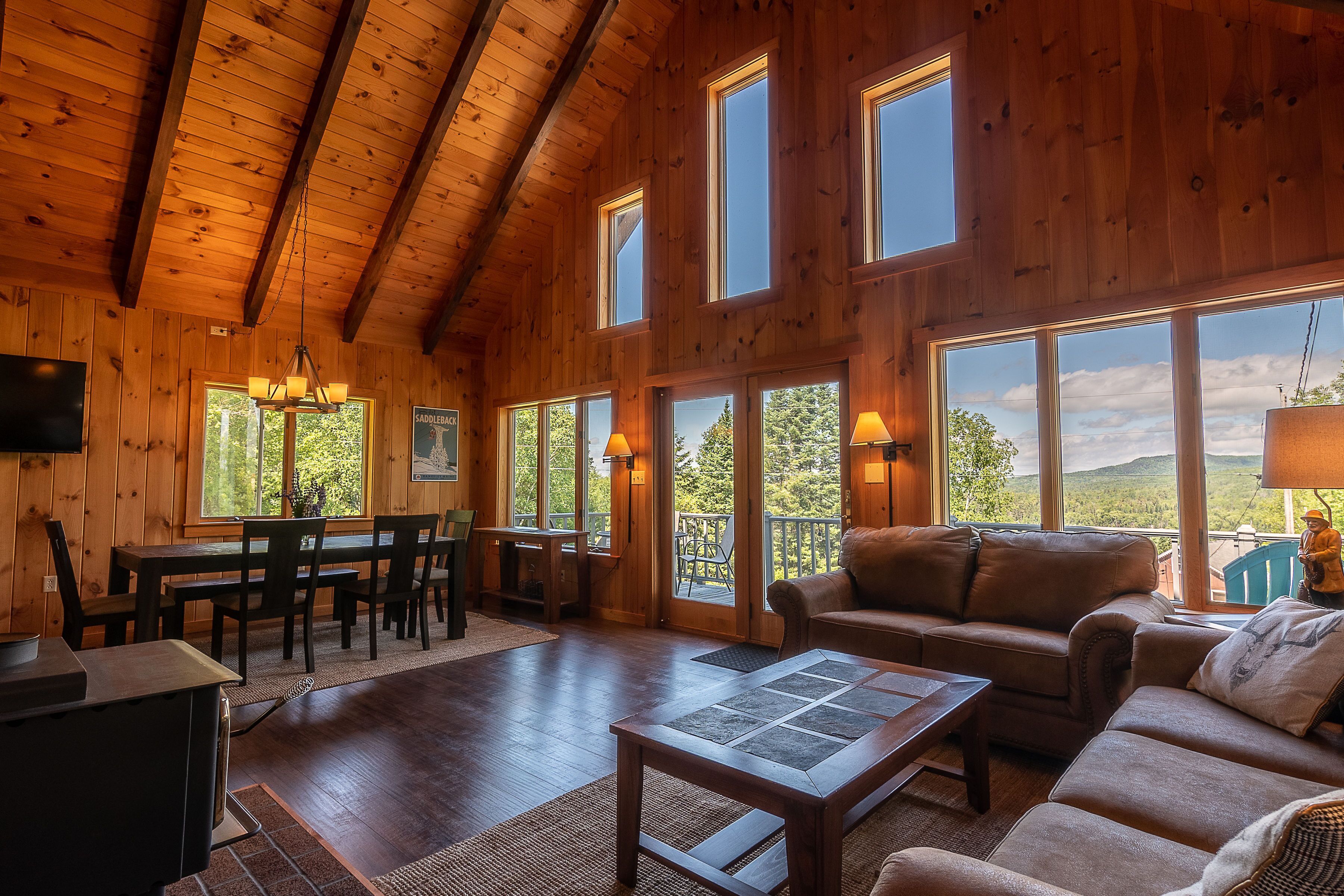 Smart TV, fireplace, foosball, books