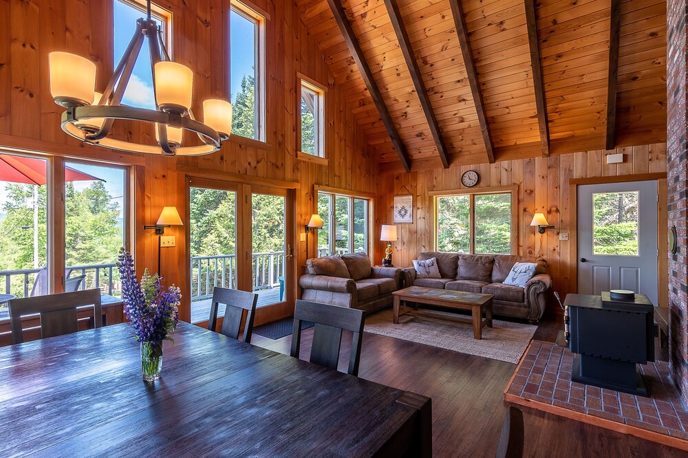 4-Season Rangeley Cabin w/ Woodstove, Water Views, High-Sped Fiber WiFi