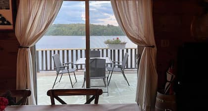 Cozy Log Cabin on a private lake with incredible scenery.
