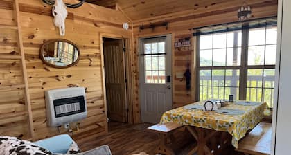 The Romantic LOVE NEST mountain Log Cabin w/ Lake view-5 minutes from the beach!