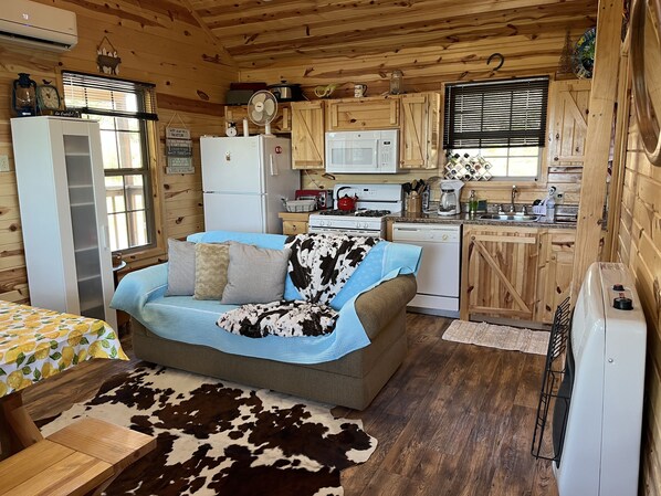 TV, fireplace, DVD player
