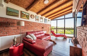 Smart TV, fireplace, stereo