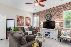 Smart TV, music library, video library