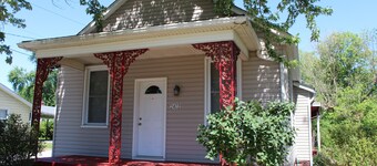 Experience Belleville in a 2 BR cozy home with a STL Cardinals theme.