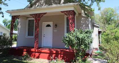 Experience Belleville in a 2 BR cozy home with a STL Cardinals theme.