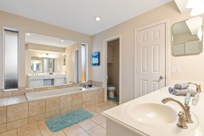 Bathtub, hair dryer