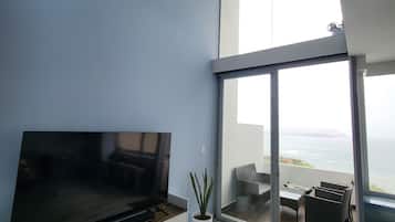 Smart TV, fireplace, printers