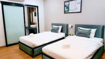 Basic Twin Room | Blackout curtains, free WiFi, bed sheets