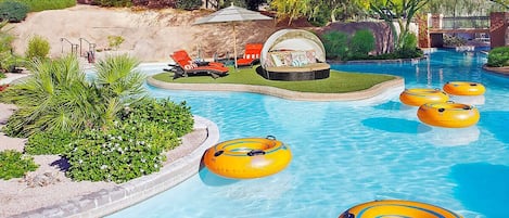 A heated pool