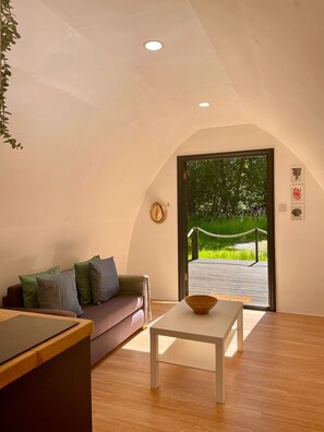 Living room - Nightjar Cabin at Cloudshill Glade (Wareham)