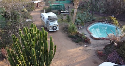 3 bed Bush-tent Under 3 Trees, for Couple Plus Chaperone Free Lionhyena Sounds