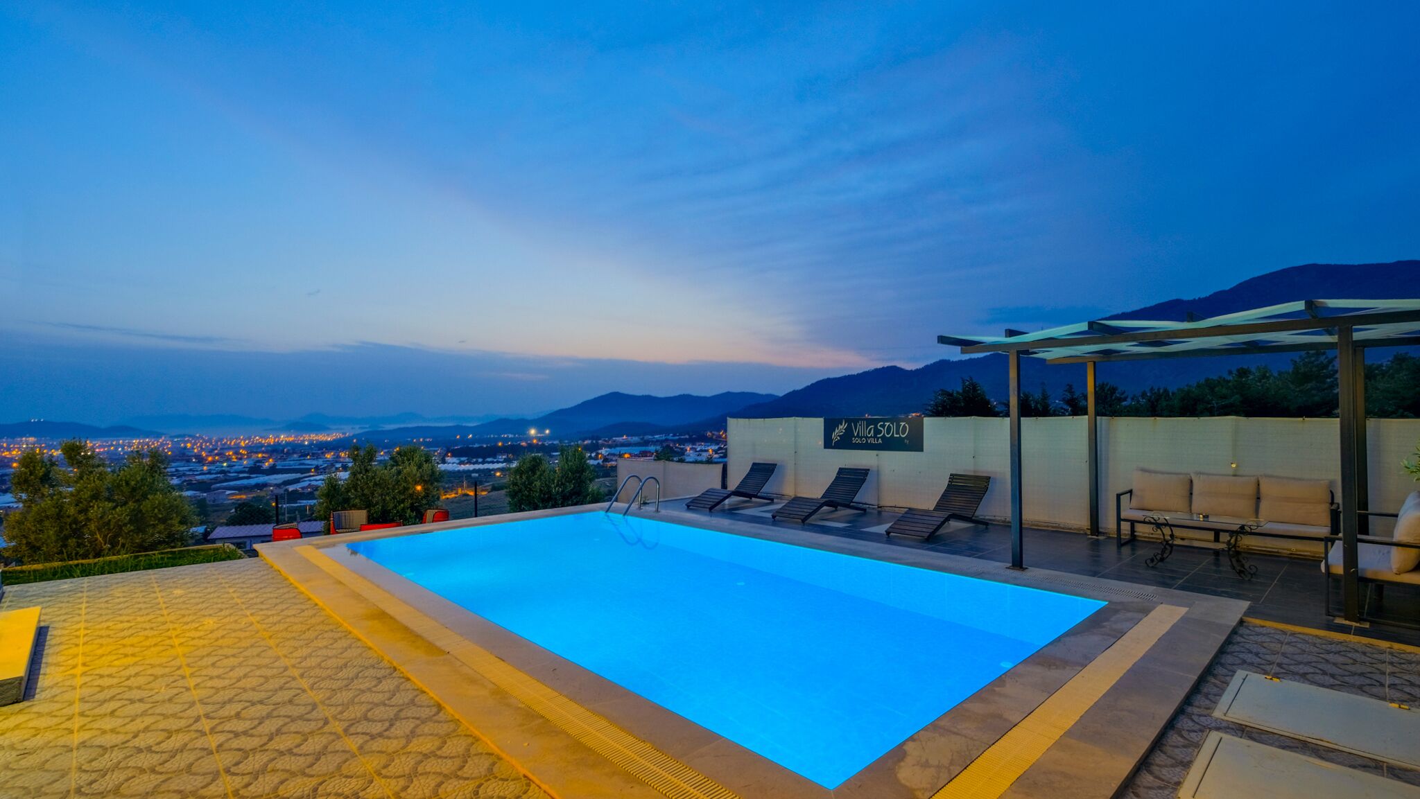 Luxury villa with private pool view and jacuzzi