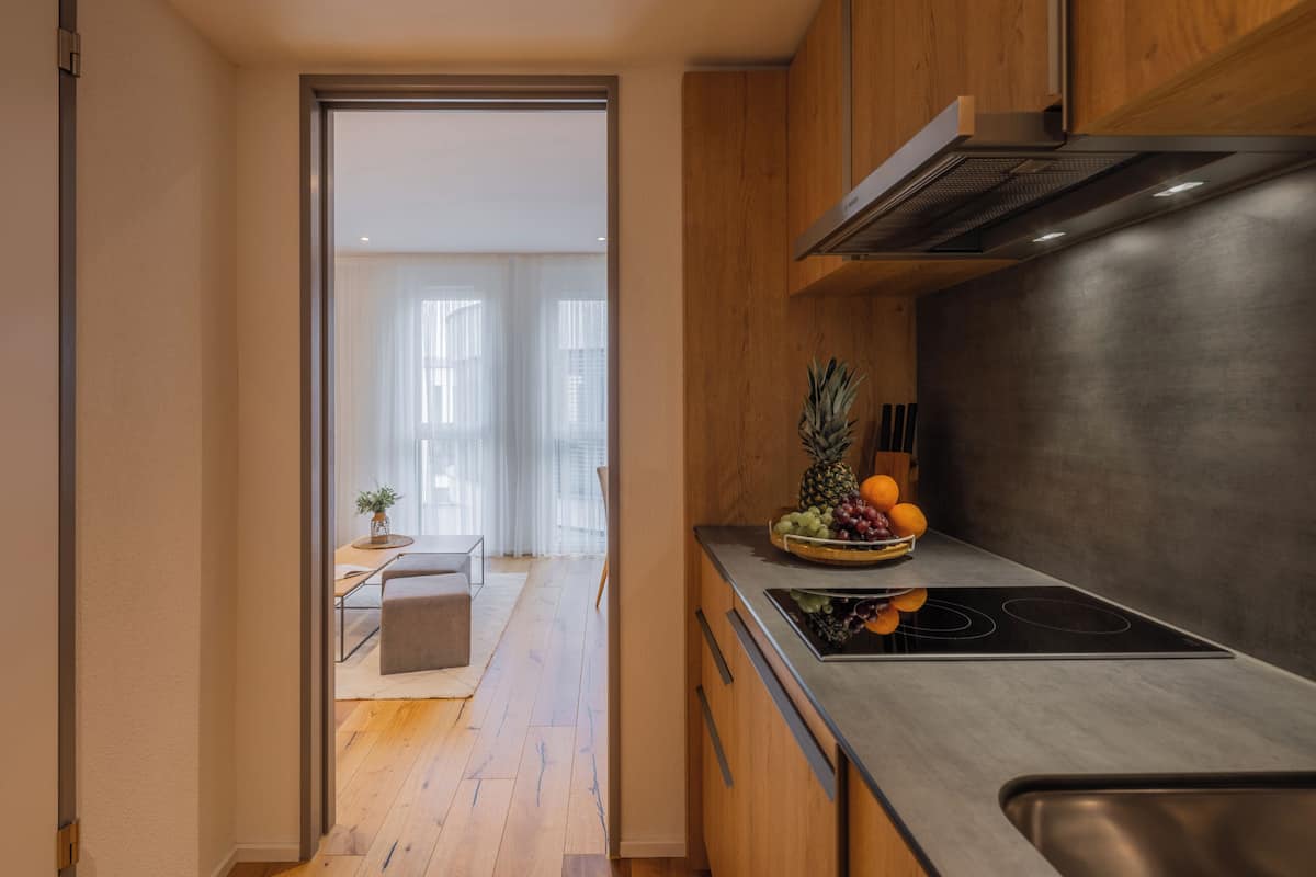 Mini-fridge, espresso maker, electric kettle
