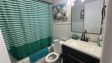 Combined shower/bathtub