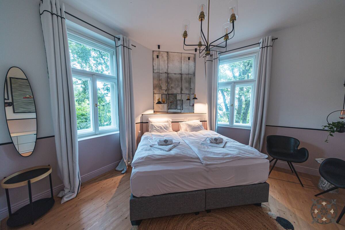 Chambre Design Double ou avec lits jumeaux, non-fumeur, vue partielle sur le lac