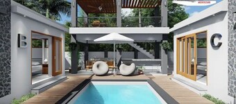 Studio (D) with Pool open air Shower & Bath