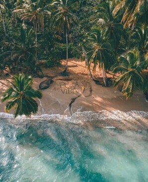 Private beach, free beach cabanas, sun loungers, beach umbrellas - Faith Glamping Dome Costa Rica (Cahuita)