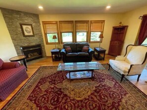 Smart TV, caminetto, monitor per computer