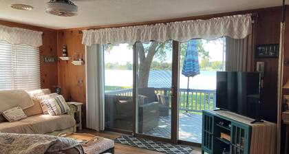 Spectacular sunset views and north chain lake front red cottage rental