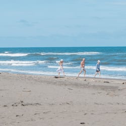 Beach nearby, black sand
