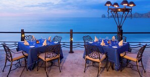 Outdoor dining - 1Bd 2Bth, Amazing Resort, Rest, Play, Fish, WIN: Beachfront, Amazing View (Cabo San Lucas)