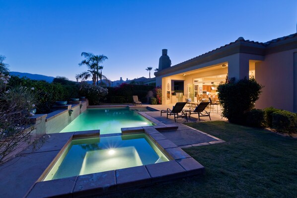 Outdoor pool, a heated pool