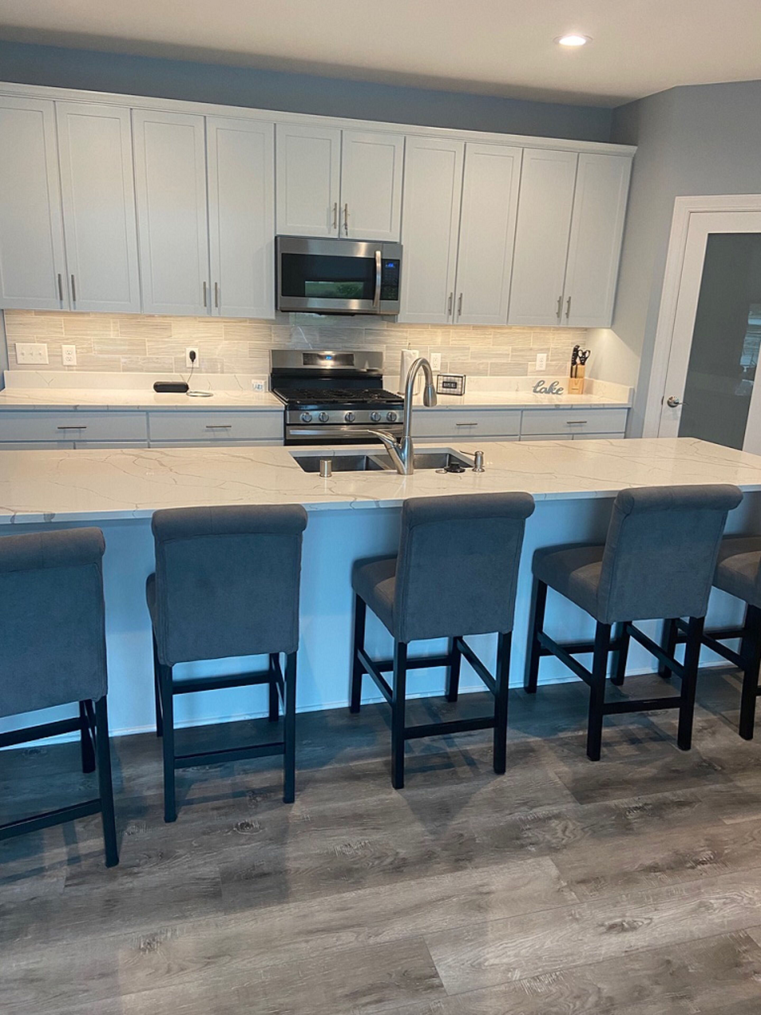 Beautiful new home right on the water, sure to please in any season