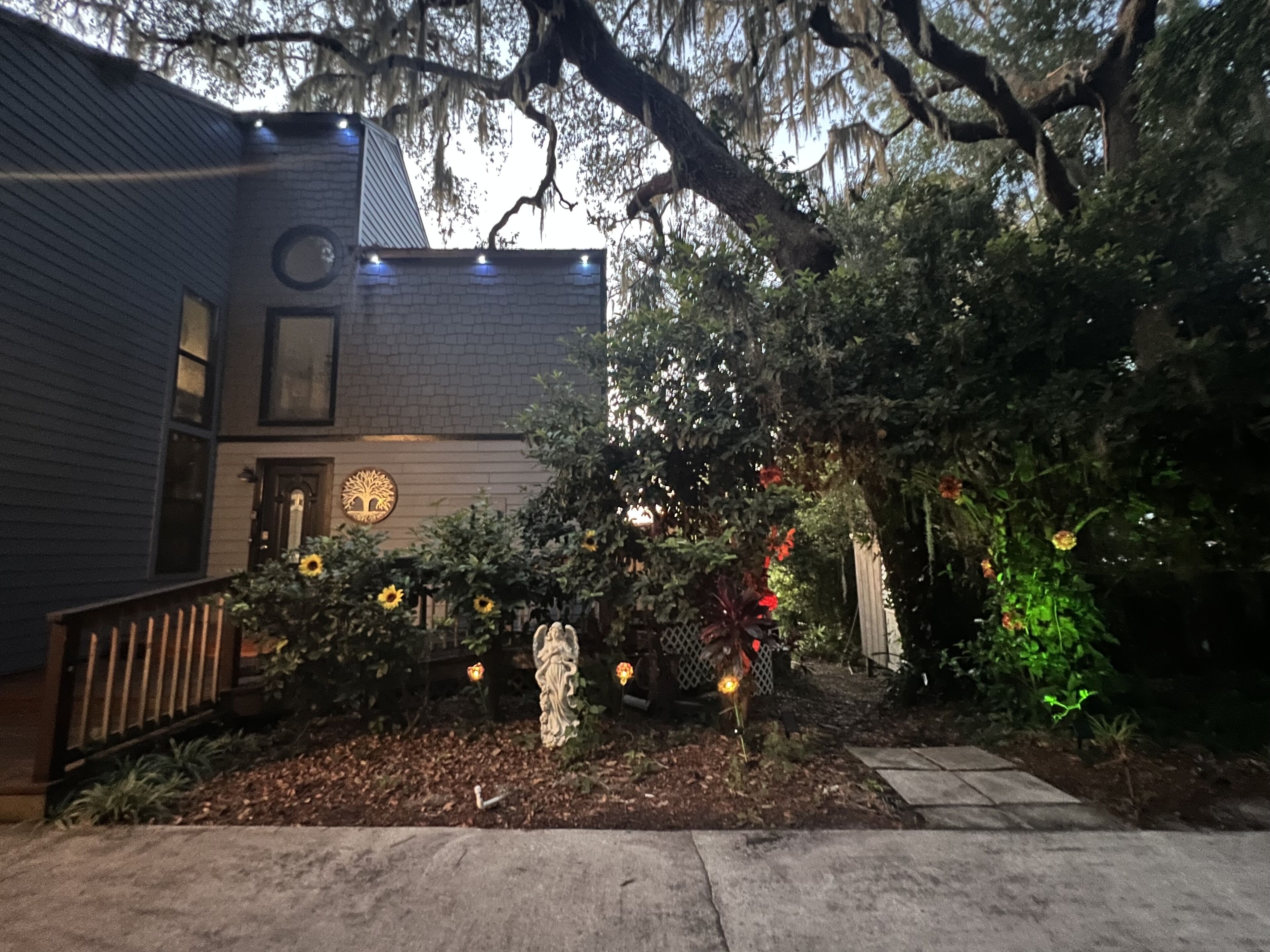 Rusted Enchanted Forest on lake with jacuzzi