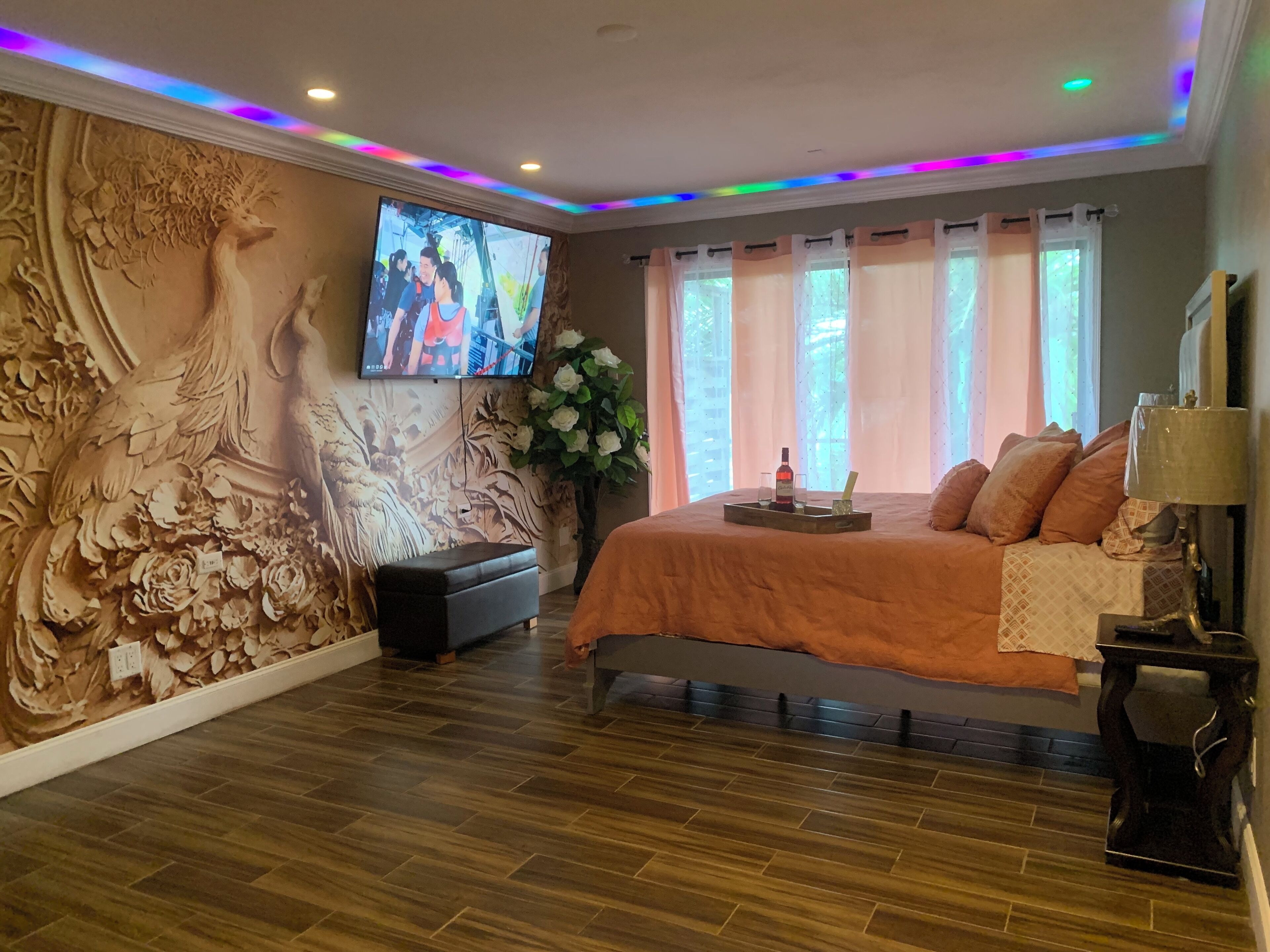 Rusted Enchanted Forest on lake with jacuzzi