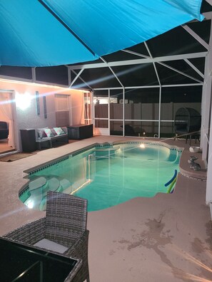 Outdoor pool, a heated pool