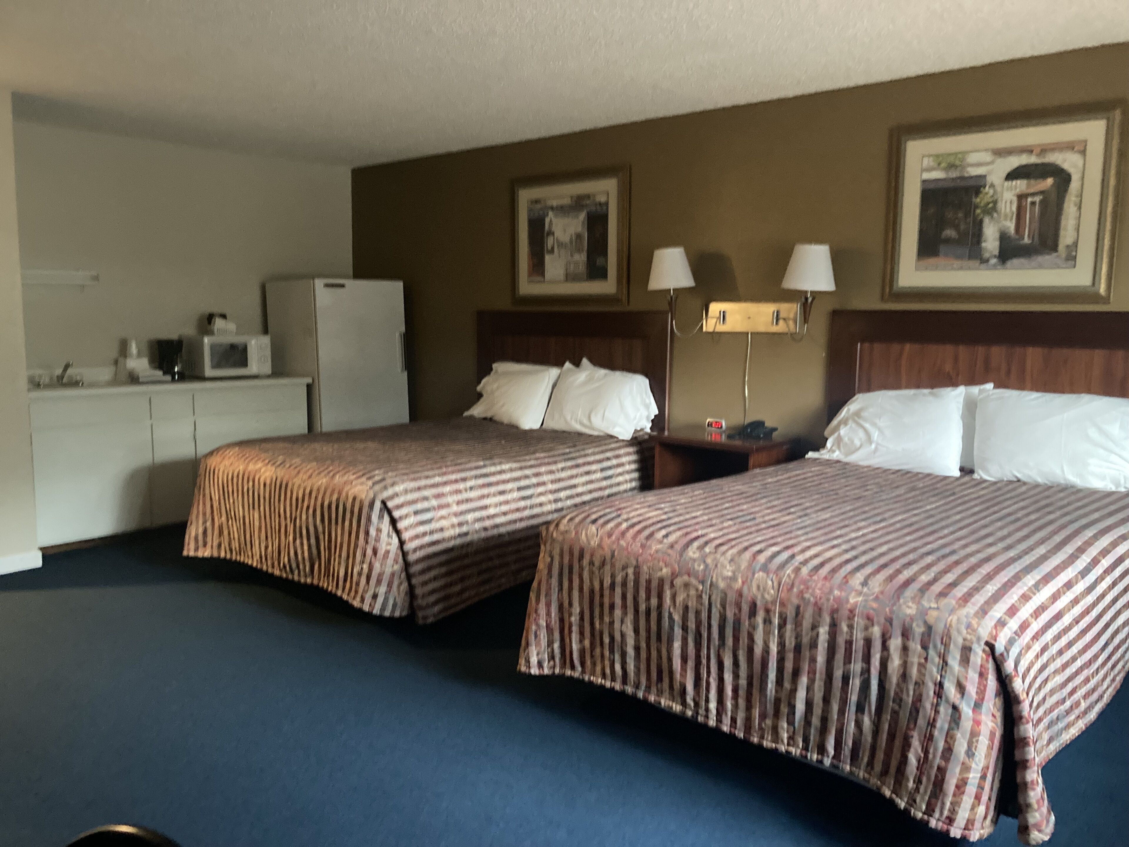 Room, 2 Queen Beds, Non Smoking (Efficiency) | Desk, blackout drapes, iron/ironing board, free WiFi