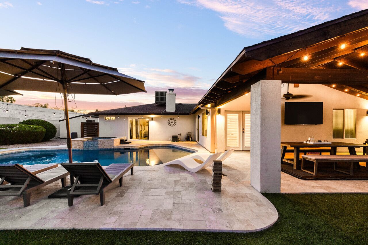 A heated pool