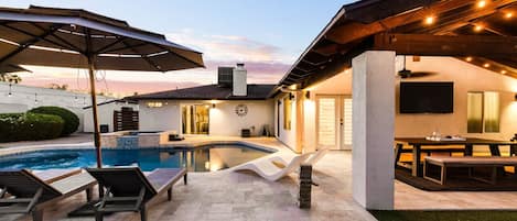 A heated pool