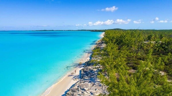 Sun-loungers, beach towels
