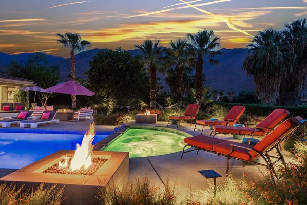 Outdoor pool, a heated pool