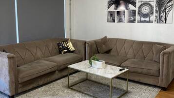 Smart TV, foosball, books