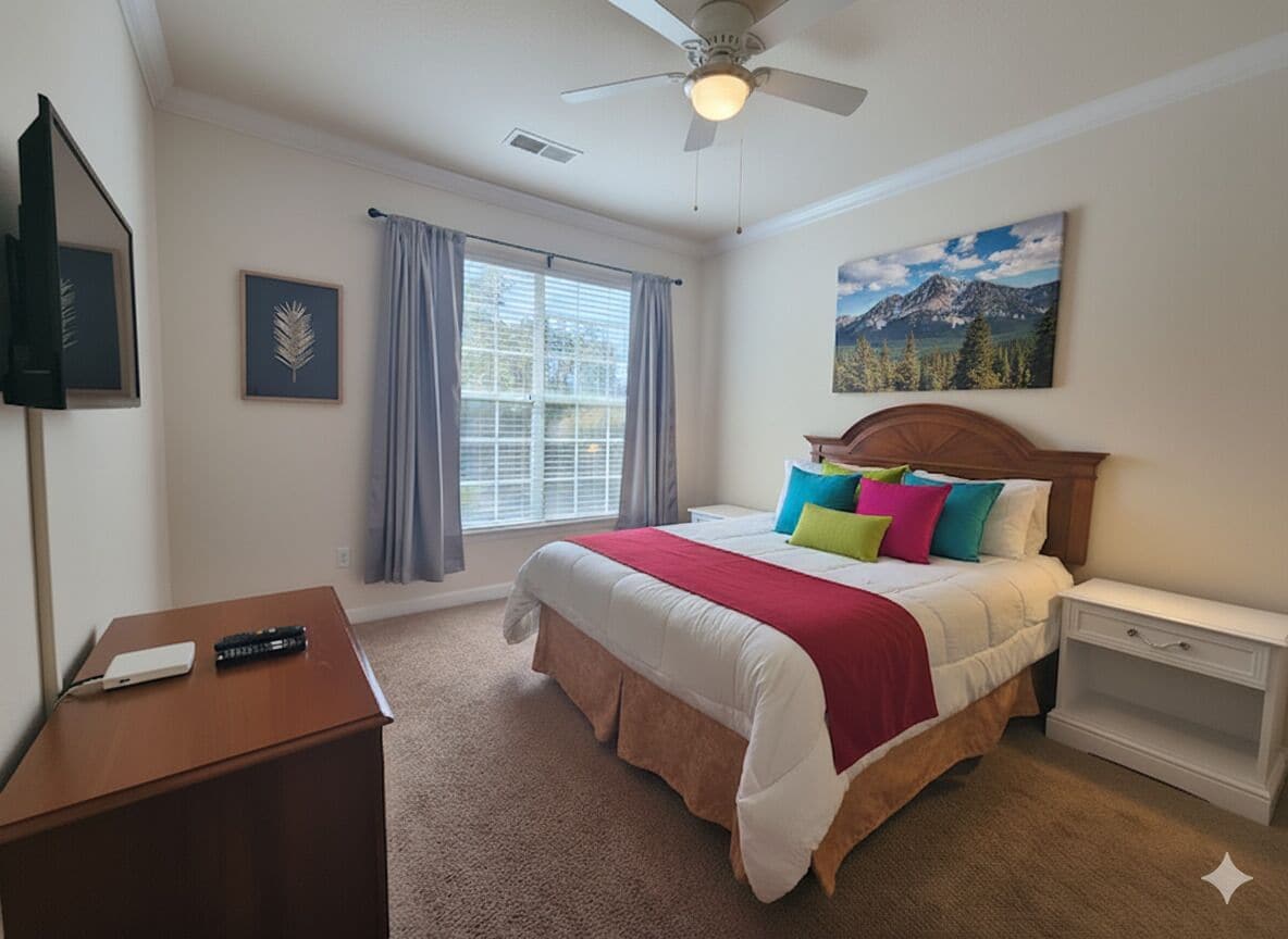 Een strijkplank/strijkijzer, wifi, beddengoed