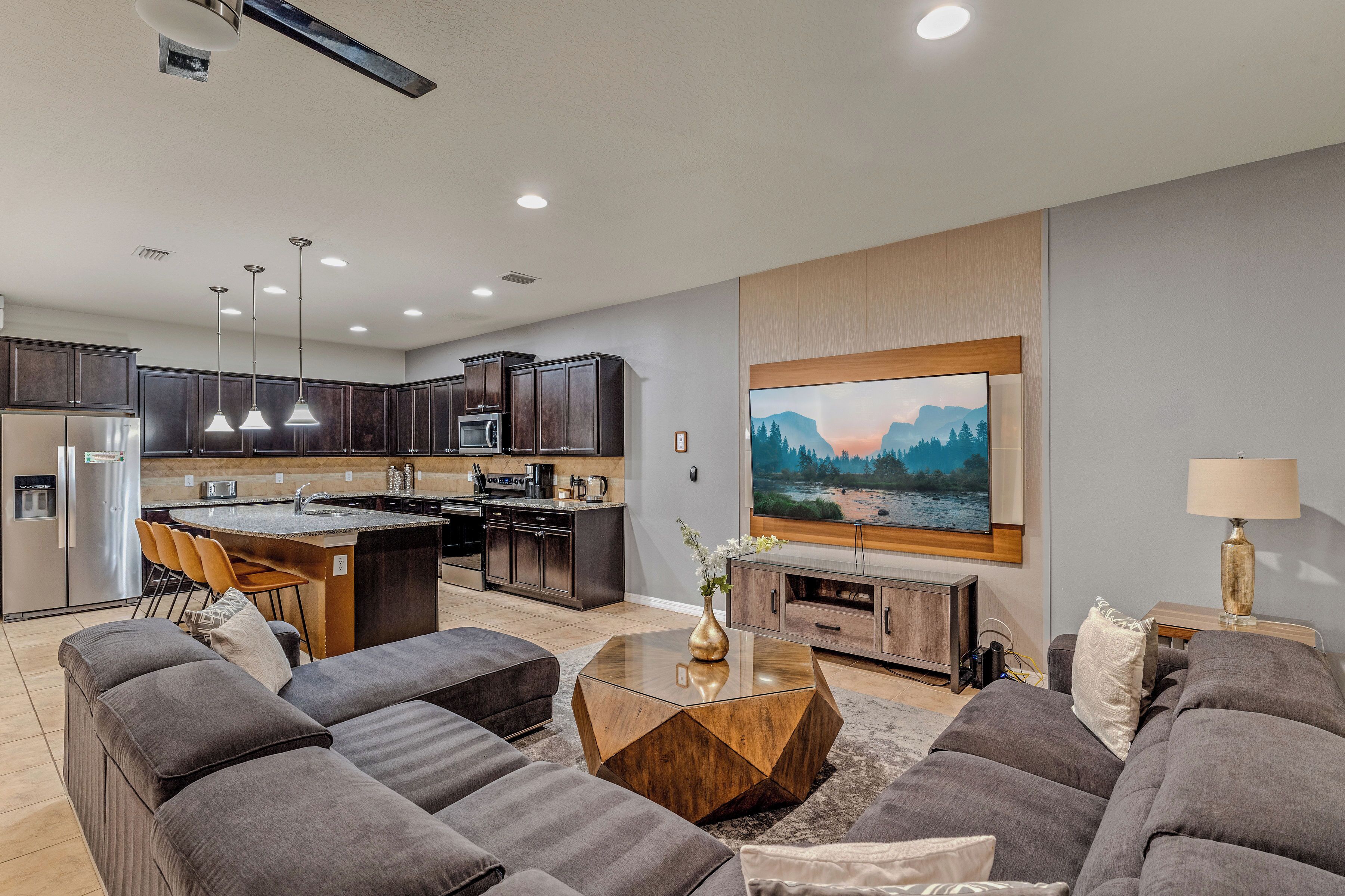 Téléviseur connecté, jeux vidéo, table de baby-foot