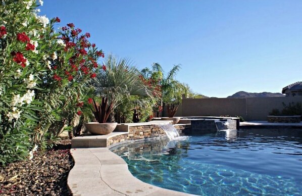 Outdoor pool, a heated pool