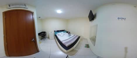 Laptop workspace, free WiFi, bed sheets